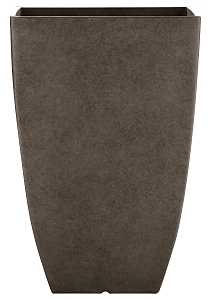 Southern Patio HDR-091653 Newland Planter, 15-1/2 in H, Square, Plastic/Resin, Gray, Stone Aesthetic
