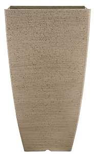 Southern Patio HDR-091684 Newland Planter, 21 in H, Square, Plastic/Resin, White, Stone Aesthetic