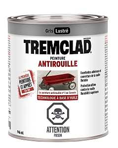 Tremclad 254908 Rust Preventative Paint, Oil, Gray, 946 mL, Can