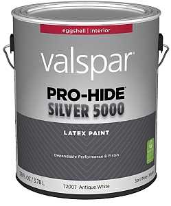 Pro-Hide Silver 5000 7200 028.0072007.007 Interior Paint, Eggshell Sheen, Antique White, 1 gal, Metal Pail