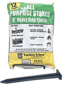DeWitt PS-R12 Stake, 9 in L, Polyethylene