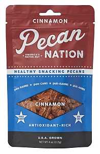 Pecan Nation PNCN4.8.12 Pecans, 4 oz Pouch, Cinnamon