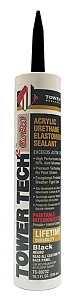 Tower Sealants TOWER TECH2 TS-00232 Elastomeric Sealant, Black, 7 to 14 days Curing, 40 to 140 deg F, 10.1 fl-oz Tube