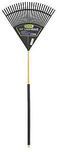 Rugg PP24C Garden Rake, 24 in W Head, Polyurethane Head, 48 in L Handle