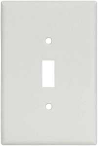 Eaton 2144W-BOX Wallplate, 5-1/4 in L, 3-1/2 in W, 1-Gang, Thermoset Plastic, White