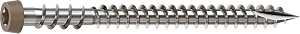 Camo 0367158WS Deck Screw, #10 Thread, 2-1/2 in L, Reverse Upper Thread, Trim Head, Star Drive, Sharp, Marine Grade