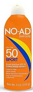No-Ad NO-AD610 Sunscreen Spray, Clear, Fragranced, 9 oz Can
