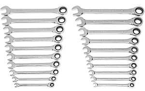 GearWrench 35720-06 Ratcheting Combination Wrench Set, 20-Pieces, Alloy Steel, Polished Chrome