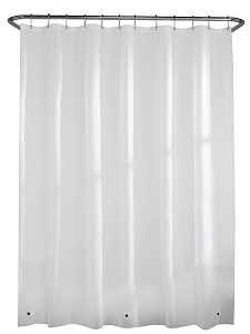 Zenna Home LPRMWWL Shower Curtain Liner, Mediumweight, 72 in L, 70 in W, PEVA, White