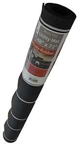 Red Barn 3001145 Utility Mat, 72 in L, 48 in W, Rubber, Black