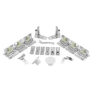 Renin BF1700-09600-BW Hardware Track Set, 96 in L Track, Steel, For: 3/4 to 1-3/4 in THK Bifold Door