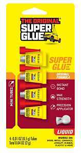 The Original Super Glue 11710072 Single-Use Super Glue, Liquid, Characteristic, Clear/Transparent, 0.5 g, Tube