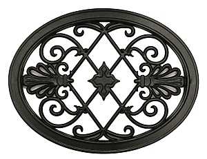 Nuvo Iron ACW56 Gate Fence Insert, Oval, Aluminum, Black