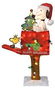Productworks LLC 56318 LED Snoopy w/Tree On Mailbox, 32 in