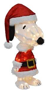 Productworks LLC 46345 LED Snoopy Santa Yard Art, 3D, 24 in