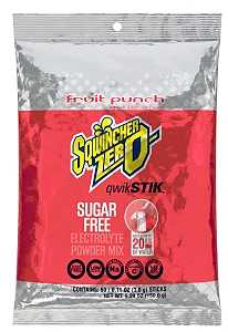 Sqwincher Qwik Stik ZERO Series 159060102 Drink Mix, Sugar-Free, Fruit Punch, 0.11 oz Stick