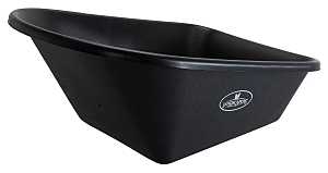 Landscapers Select 34641 Wheelbarrow Tray, 40 in L, 27-1/2 in W, 6 cu-ft, Polymer, Black