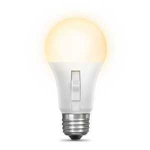 Feit Electric OM60/5CCTCA/DD/LEDI Dusk-to-Dawn Outdoor LED Bulb, Color Selectable, A19 Lamp, E26 Lamp Base, White