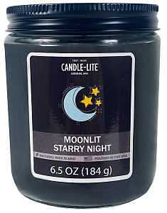 Candle-Lite 4603066 Screw Top Jar Candle, 6.5 oz Candle, Moonlit Starry Night Fragrance