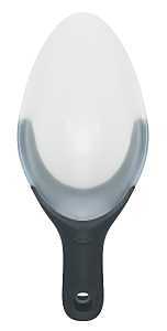 Good Grips 1067686 Scoop, 8 oz Volume, 11 in L, Plastic, Black/Clear