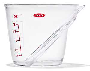 Good Grips 1109880 Measuring Cup, 2 oz Capacity, Plastic, Clear