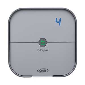 b-hyve 57915 Timer, 24 VAC, 4 -Zone, 2 -Program, Digital Display, Wall Mounting, Gray