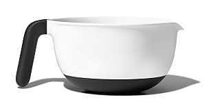 Good Grips 1144000 Batter Bowl, 2 qt Capacity, Round, 8 in L, 7-3/4 in W, Plastic, White