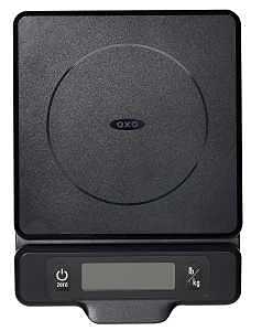 Good Grips 11238300 Food Scale with Pull Out Display, 5 lb Capacity, Backlight, Digital Display, g, oz