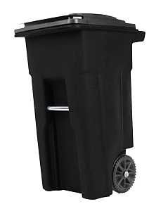 Toter 79232-R2200 Trash Can, 32 gal Capacity, Polyethylene, Black, Lid Closure