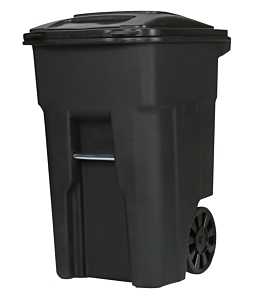Toter 79248-R2200 Trash Can, 48 gal Capacity, Polyethylene, Black, Lid Closure