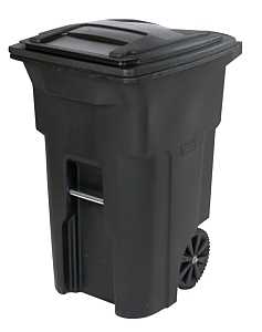 Toter 79264-R2200 Trash Can, 64 gal Capacity, Polyethylene, Black, Lid Closure