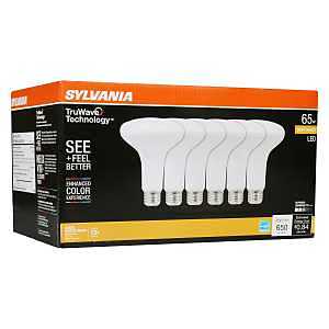 Sylvania Natural Series 41328 LED Bulb, BR30 Lamp, 65 W Equivalent, E26 Medium Lamp Base, Dimmable, Frosted, Soft White