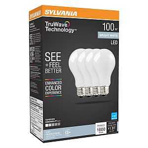 Sylvania 41294 LED Bulb, General-Purpose, Omni-Directional, A21 Lamp, 100 W Equivalent, E26 Medium Lamp Base, Dimmable