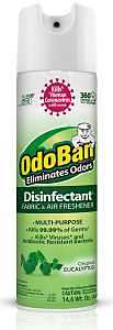 Odoban 910001-14A6 Odor Eliminator and Disinfectant, Eucalyptus, 14 oz Aerosol Can, Liquid, Clear