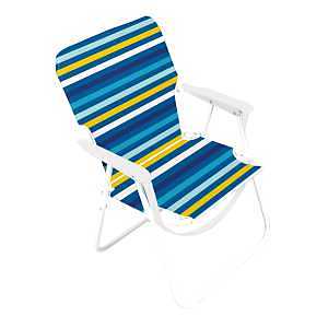 Caribbean Joe CJ-7720 Beach Chair, 22 in W, 16-1/2 in D, 25.2 in H, Steel Frame, Polyester Seat