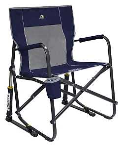 GCI Outdoor 37060 Freestyle Rocker Chair, 25 in OAW, 24 in OAD, 34.8 in OAH, Fabric/Plastic/Steel, Indigo Blue
