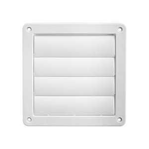 Lambro 361W Louvered Vent, 6 in W, Plastic
