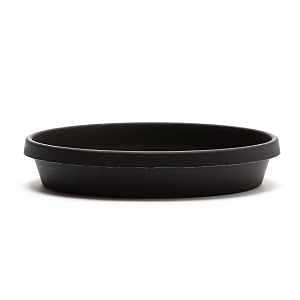 Bloem STT0600 Plant Saucer, 6 in Dia, Terra Black