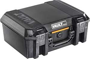 Pelican International VCV300-0020BLK Large Pistol Case, Polyethylene, Black, Hasp Lock