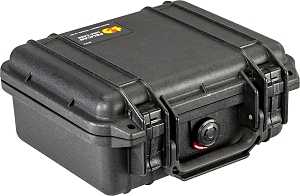 Pelican 1200-000-110 Protector Case, 10.62 in L, 9.68 in W, 4.87 in H, Polypropylene, Black