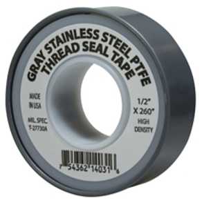 Midland Industries 982135BAG Tape, 260 in L, 1/2 in W, Stainless Steel, Gray