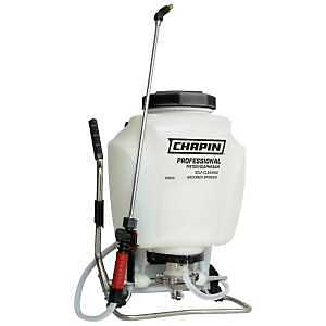 Chapin 63900 Backpack Sprayer, 4 gal Tank, 48 in L Hose, Poly Tank, 25 ft Horizontal, 23 ft Vertical Spray Range