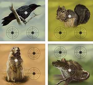 Crosman 0496PDQ Varmint Paper Target, Paper, For: Crosman Target Trap