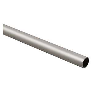 Stanley Hardware S820-035 Closet Rod, 1-5/16 in Dia, 8 ft L, Steel, Satin Nickel