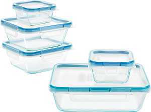 Snapware 1109331 10-Piece Food Container Set, Glass