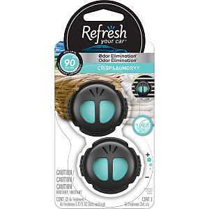 Refresh your car RMD276-6AME Mini Car Diffuser, 0.1 oz, Liquid, Crisp Laundry