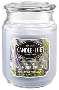 Candle-Lite 3297404 Scented Candle, 18 oz, Fresh Lavender Breeze