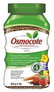 Osmocote Smart-Release Series 3034810 Flower and Vegetable Plant Food, 1 lb, Solid, 14-14-14 N-P-K Ratio