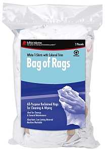 Buffalo 10267 Tee Shirt Rag, White