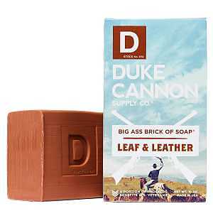 Duke Cannon Frontier 03LEAFLEATHER1 Soap, Leather, Tobacco Leaf, 10 oz